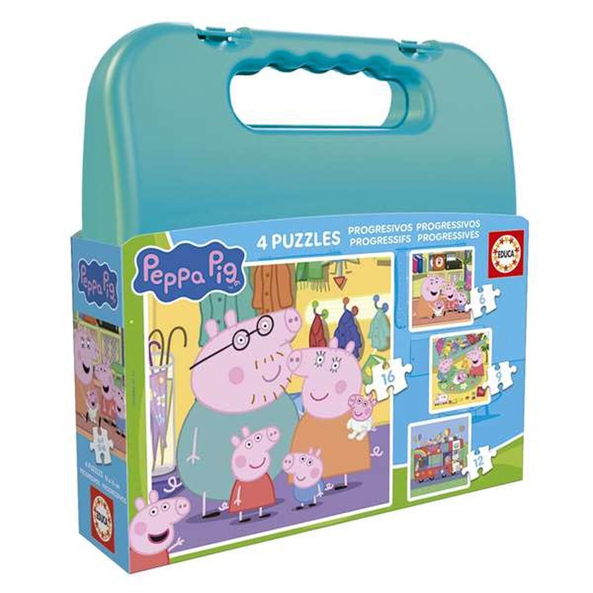 Educa Puslespil - Peppa Pig, 4 progressive puslespil