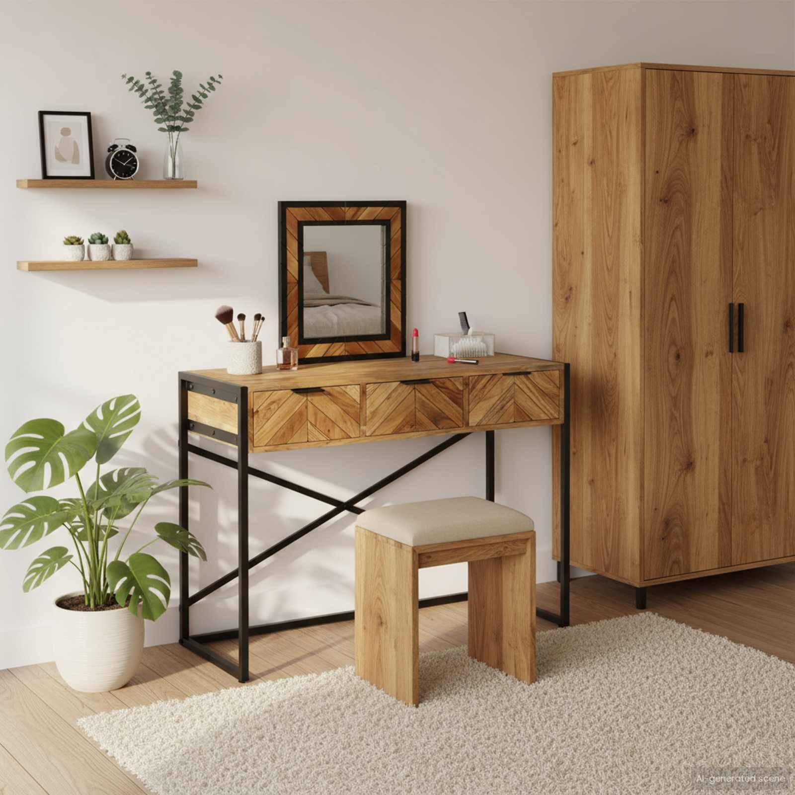 Klædeskab med skuffe Brun 100 x 40 x 120 cm Massivt akacietræ