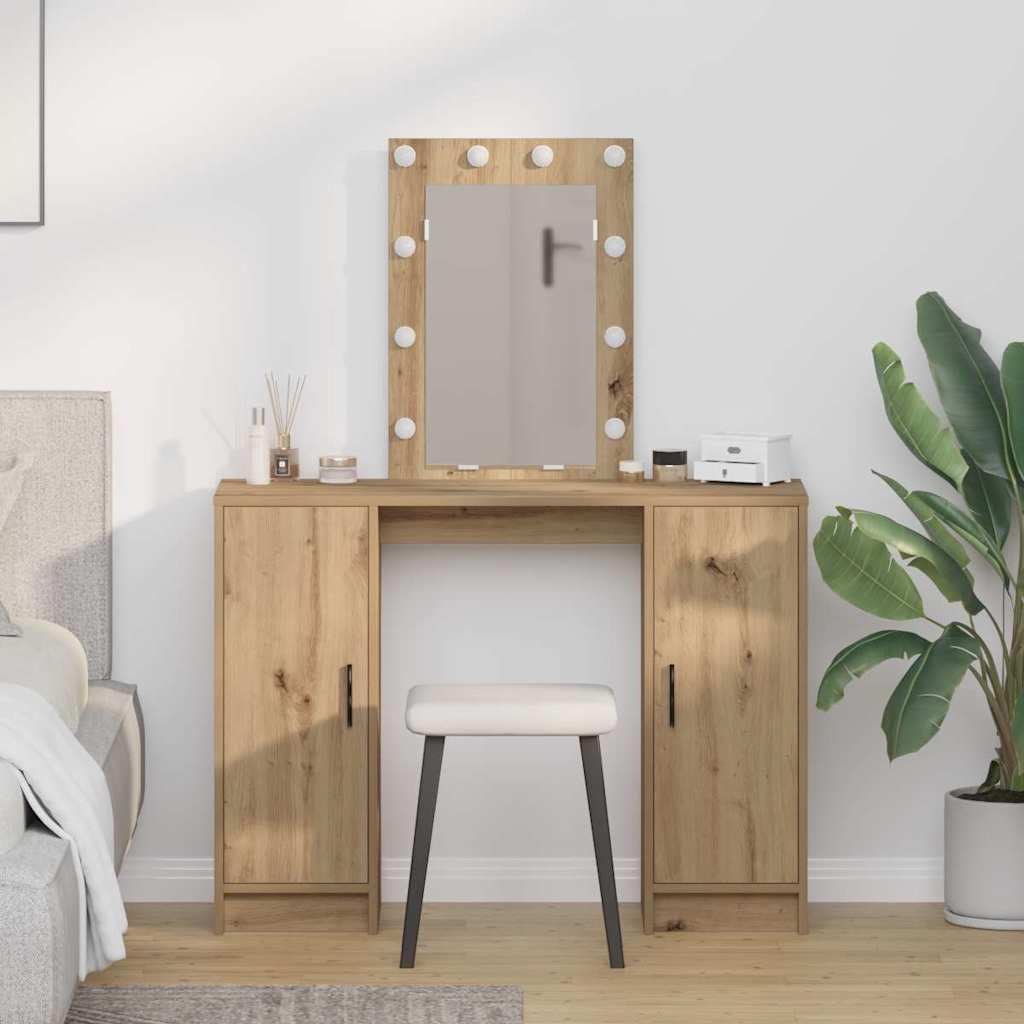Klædeskab med opbevaring Brun 102 x 33 x 135 cm Konstrueret træ