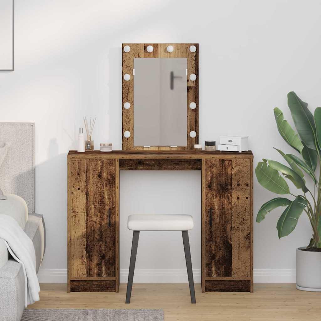 Klædeskab med opbevaring Brun 102 x 33 x 135 cm Konstrueret træ