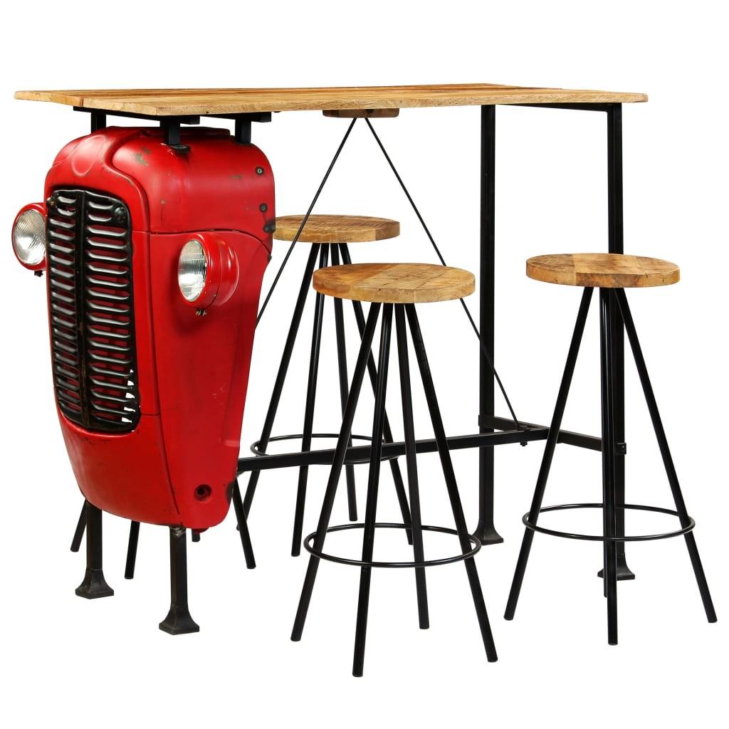 Barsæt Dele Massivt Mangotræ 120 107