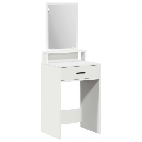 Dressingbord med skuffe Hvid 50 x 41 x 140 cm Konstrueret træ