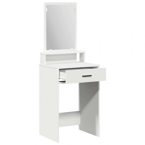 Dressingbord med skuffe Hvid 50 x 41 x 140 cm Konstrueret træ