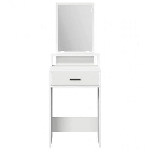 Dressingbord med skuffe Hvid 50 x 41 x 140 cm Konstrueret træ