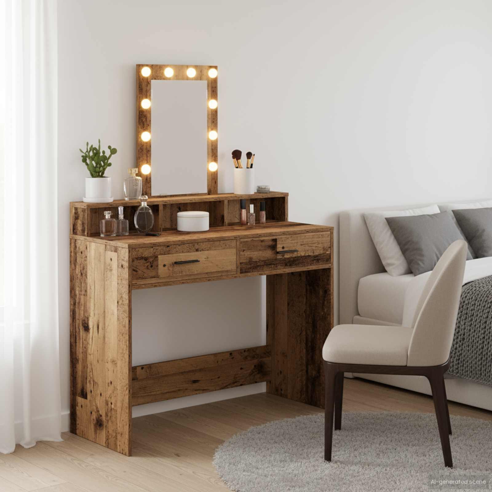 Klædeskab med skuffe Brun 100 x 41 x 140 cm Konstrueret træ