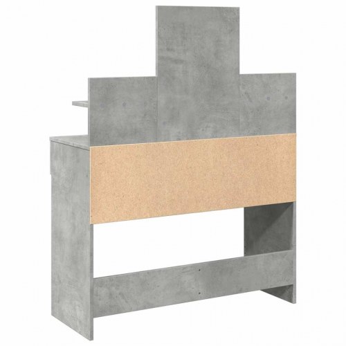 Makeupbord med LED-lys - 100 × 40 × 130 cm, betongrå