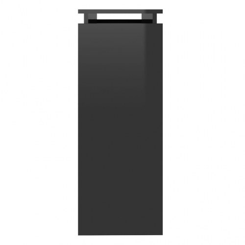 Konsolbord 102x30x80 cm konstrueret træ sort højglans