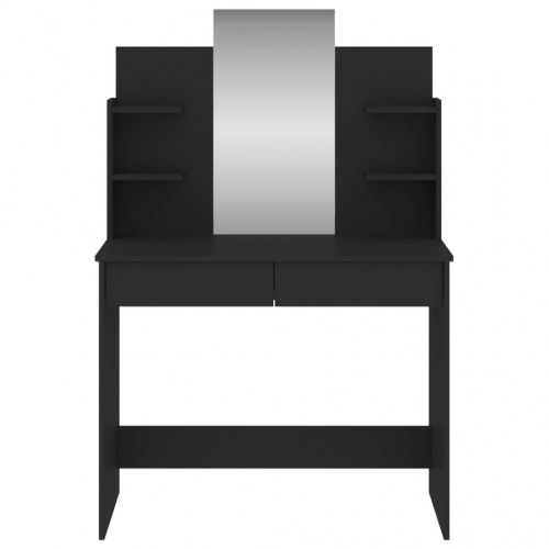 Makeupbord med spejl 96 x 39 x 142 cm - sort