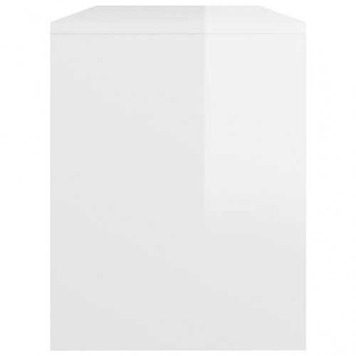 Skammel til makeupbord 70 x 35 x 45 cm - hvid højglans