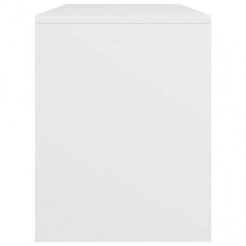 Skammel til makeupbord 70x35x45 cm konstrueret træ hvid