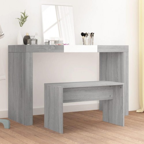 Makeupskammel 70 x 35 x 45 cm - grå sonoma-eg