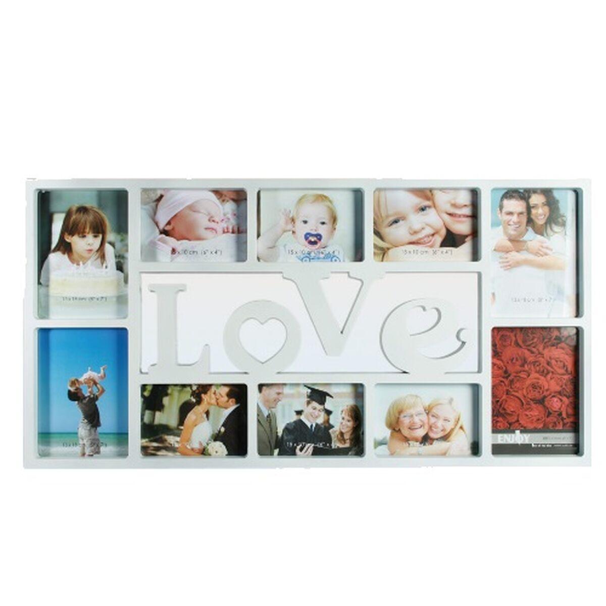 Væg billedramme til 10 fotos i træ - Romantic Items, sort