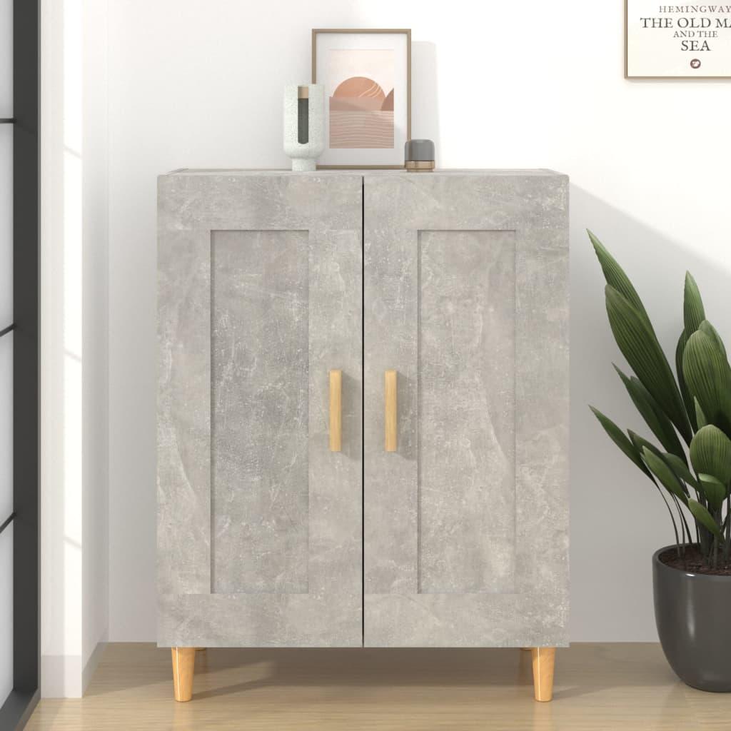 vidaXL skænk 69,5x34x90 cm konstrueret træ betongrå