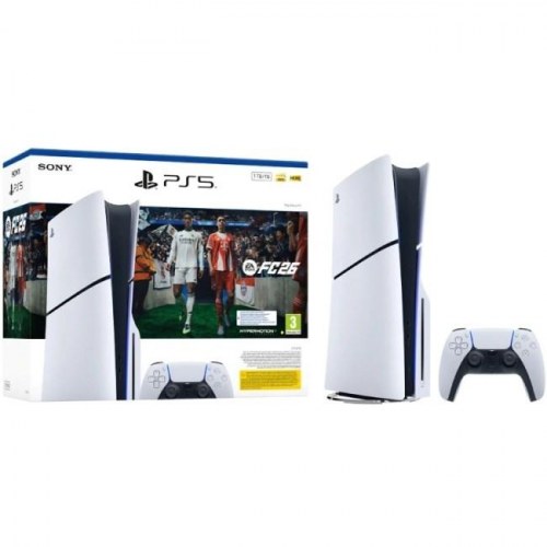 Sony PlayStation 5 Slim + EA Sports FC 26 bundle – 1 TB, hvid/sort