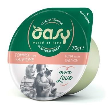 Oasy More Love vådfoder til kat – tun med laks, 70 g