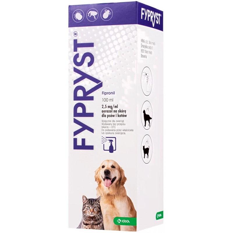 FYPRYST Fipronil – spray mod lopper og flåter til hunde og katte, 100 ml