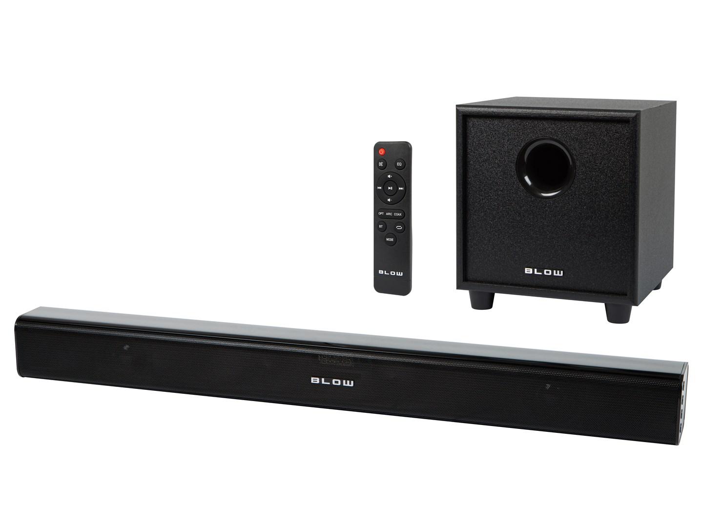 BLOW CINEMA 4.1 – 60 W Bluetooth soundbar med aktiv subwoofer (Titan Black)