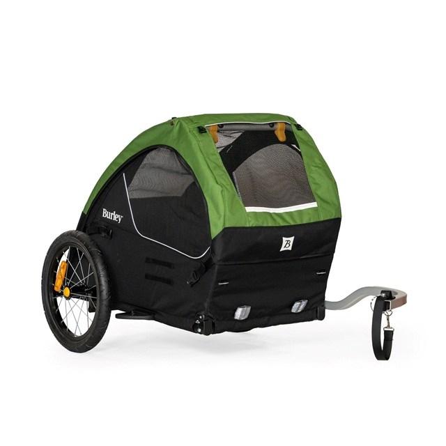 Burley Dog Tail Wagon - Hunde Cykeltrailer - Sort/Grøn