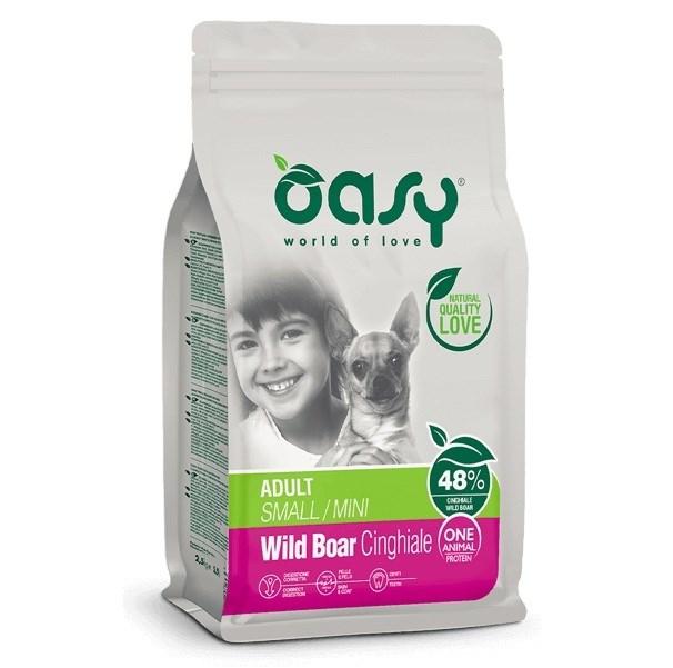 Oasy One Animal Protein Adult Small/Mini – Vildsvin tørfoder til hund, 2,5 kg