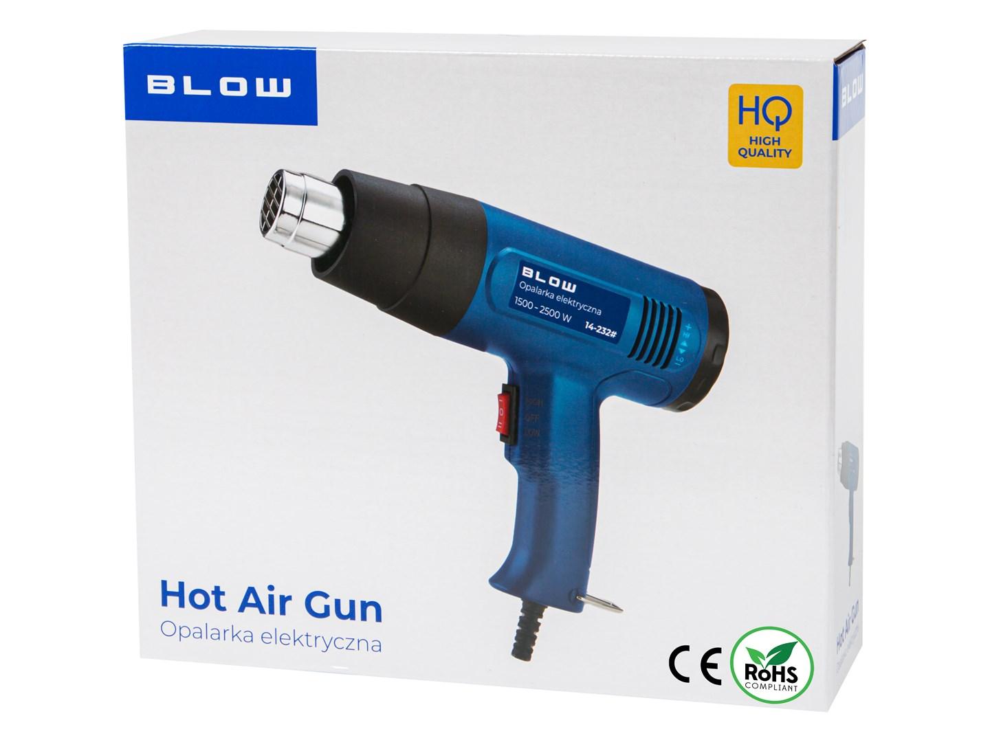 BLOW varmluftpistol 1500/2500 W - 300-650 °C