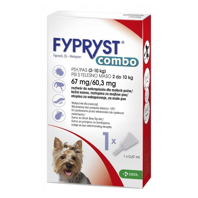FYPRYST Combo 67/60,3 mg til små hunde 2–10 kg – pipette 1×0,67 ml mod lopper og flåter