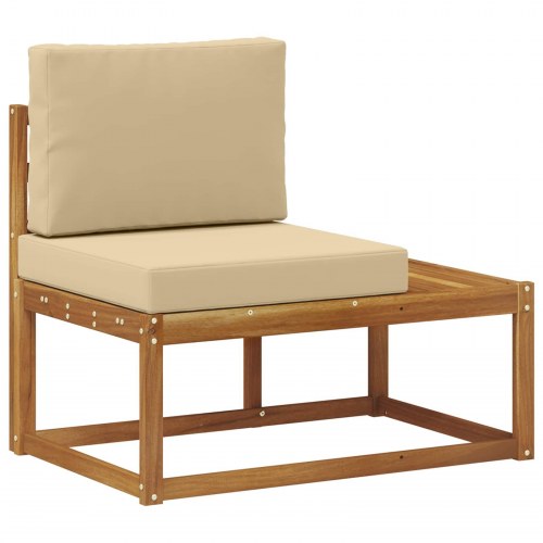 Udendørs Modulsofa med pude Naturfarvet 91 x 63 x 73 cm