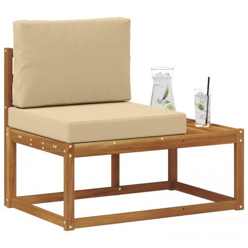 Udendørs Modulsofa med pude Naturfarvet 91 x 63 x 73 cm