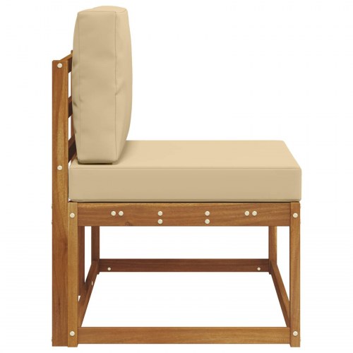 Udendørs Modulsofa med pude Naturfarvet 91 x 63 x 73 cm