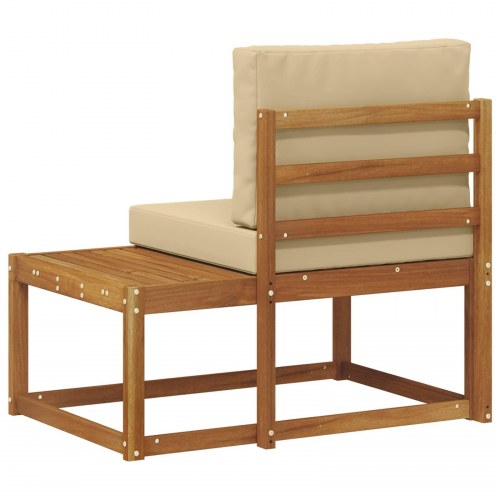 Udendørs Modulsofa med pude Naturfarvet 91 x 63 x 73 cm