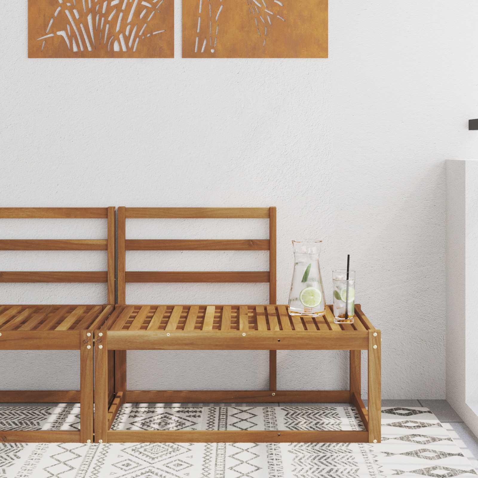 Udendørs Modulsofa Naturfarvet 91 x 63 x 73 cm