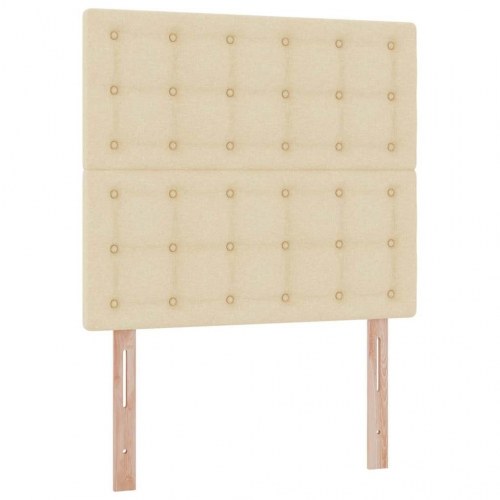 Seng med opbevaring og madras Creme 100 x 200 cm Polyester