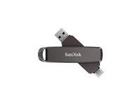 SanDisk Extreme PRO Dual Drive 1 TB USB-C 3.2 Gen 2 USB-stick - Sort billede