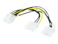 Goobay M-CAB strømforsyningsadapter - 2x 4-pin Molex han til 8-pin PCIe han billede
