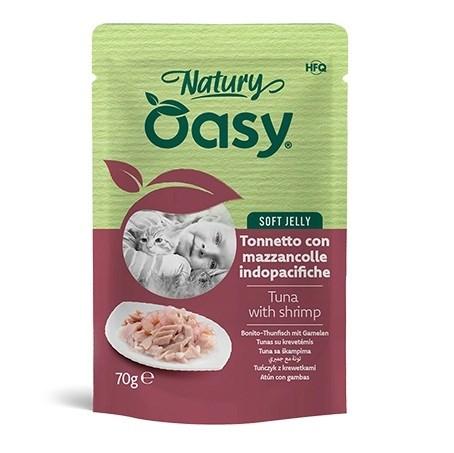 Oasy Natury Soft Jelly tun med rejer – vådfoder til kat, 70 g