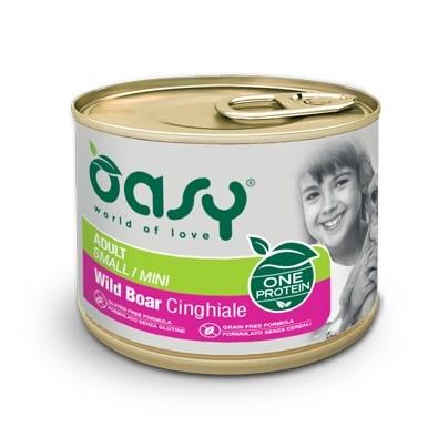 Oasy One Protein Adult Small/Mini – Vildsvin vådfoder til hund – 200 g
