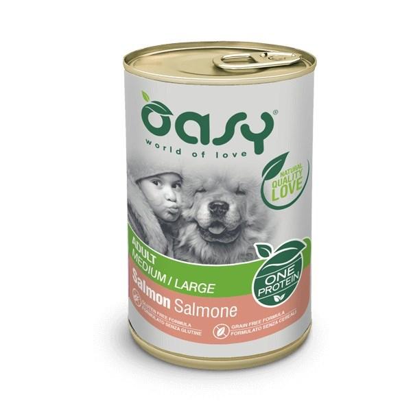 Oasy One Protein Adult Medium/Large Laks – vådfoder til hunde 400 g