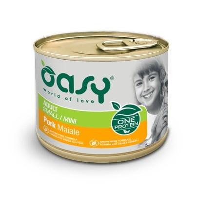 Oasy One Protein Adult Small/Mini Pork – vådfoder til hund – 200 g