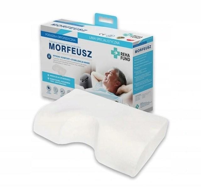 REHA FUND Morfeusz ortopædisk CPAP-hovedpude – hvid, 55 × 36 × 11 cm