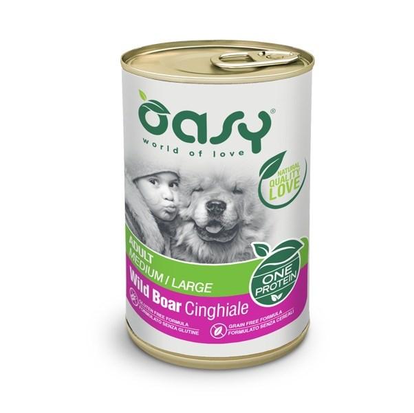 Oasy One Protein Adult Medium/Large Vildsvin - vådfoder til hund - 400 g