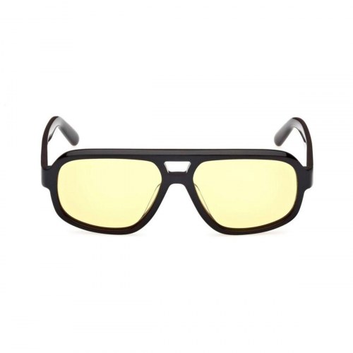 GCDS GD0046 solbriller - sort stel med gule glas