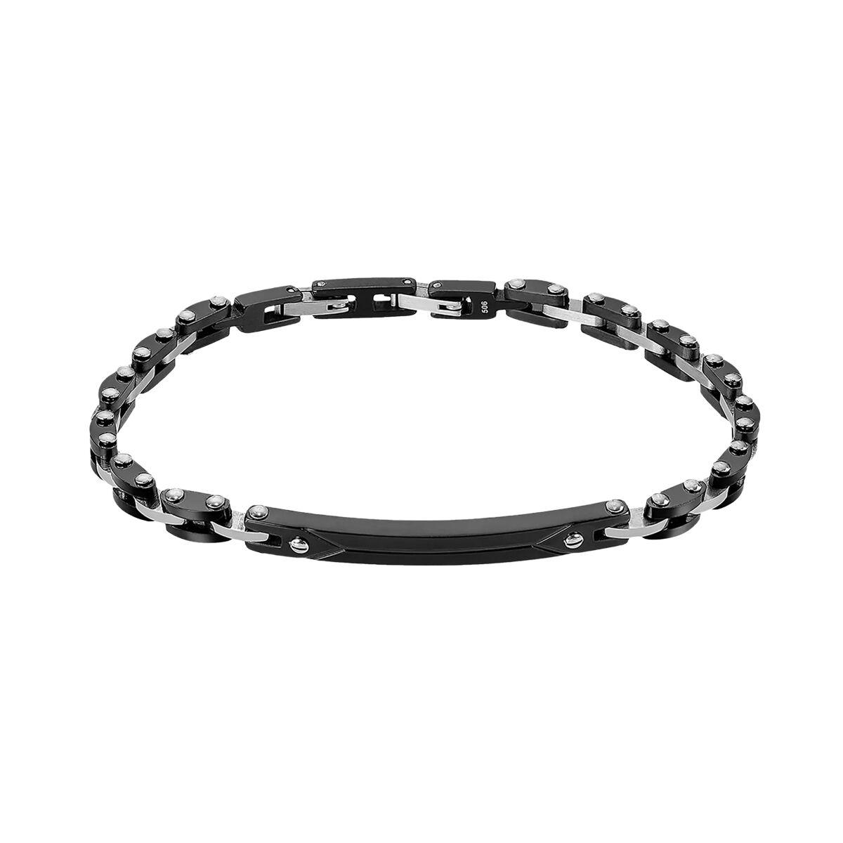 Lotus LS2595-2/2 armbÃ¥nd til mÃ¦nd - sort rustfrit stÃ¥l