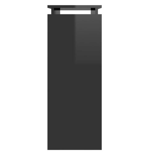 Konsolbord 80x30x80 cm konstrueret træ sort højglans