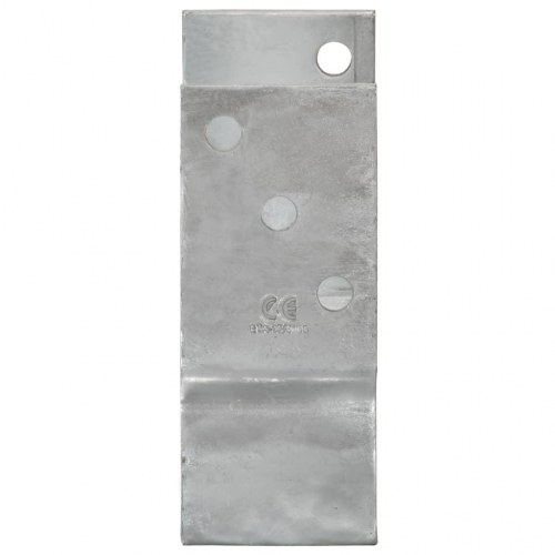 Jordankre - 6 stk., 10 × 6 × 15 cm, galvaniseret stål, sølvfarvet