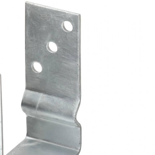 Jordankre - 6 stk., 10 × 6 × 15 cm, galvaniseret stål, sølvfarvet