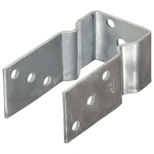 Jordankre 6 stk. 8x6x15 cm galvaniseret stål sølvfarvet