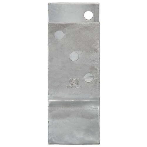 Jordankre 12 stk. - U-formede stolpesko 8×6×15 cm i galvaniseret stål, sølvfarvet