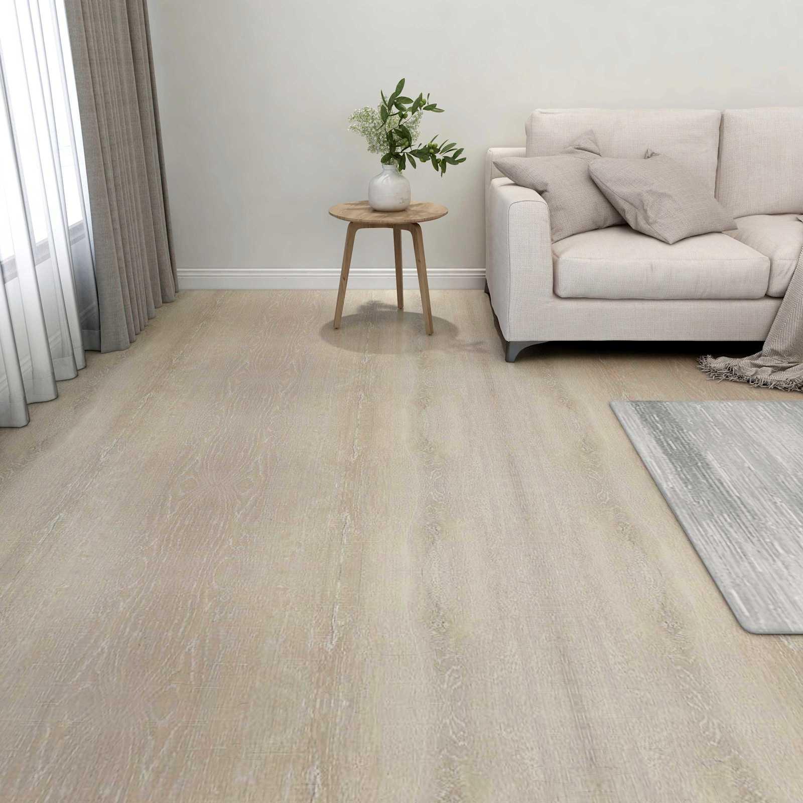 Gulvplanker 55 stk Beige 5,11 m² PVC