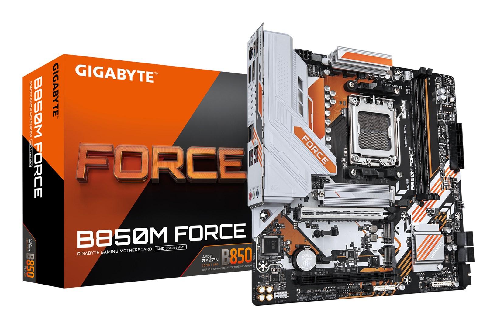 Gigabyte B850M FORCE micro ATX bundkort – AM5, DDR5 op til 9.600 MHz, PCIe 5.0 M.2, 2,5 GbE, USB 3.2 Gen 2 billede