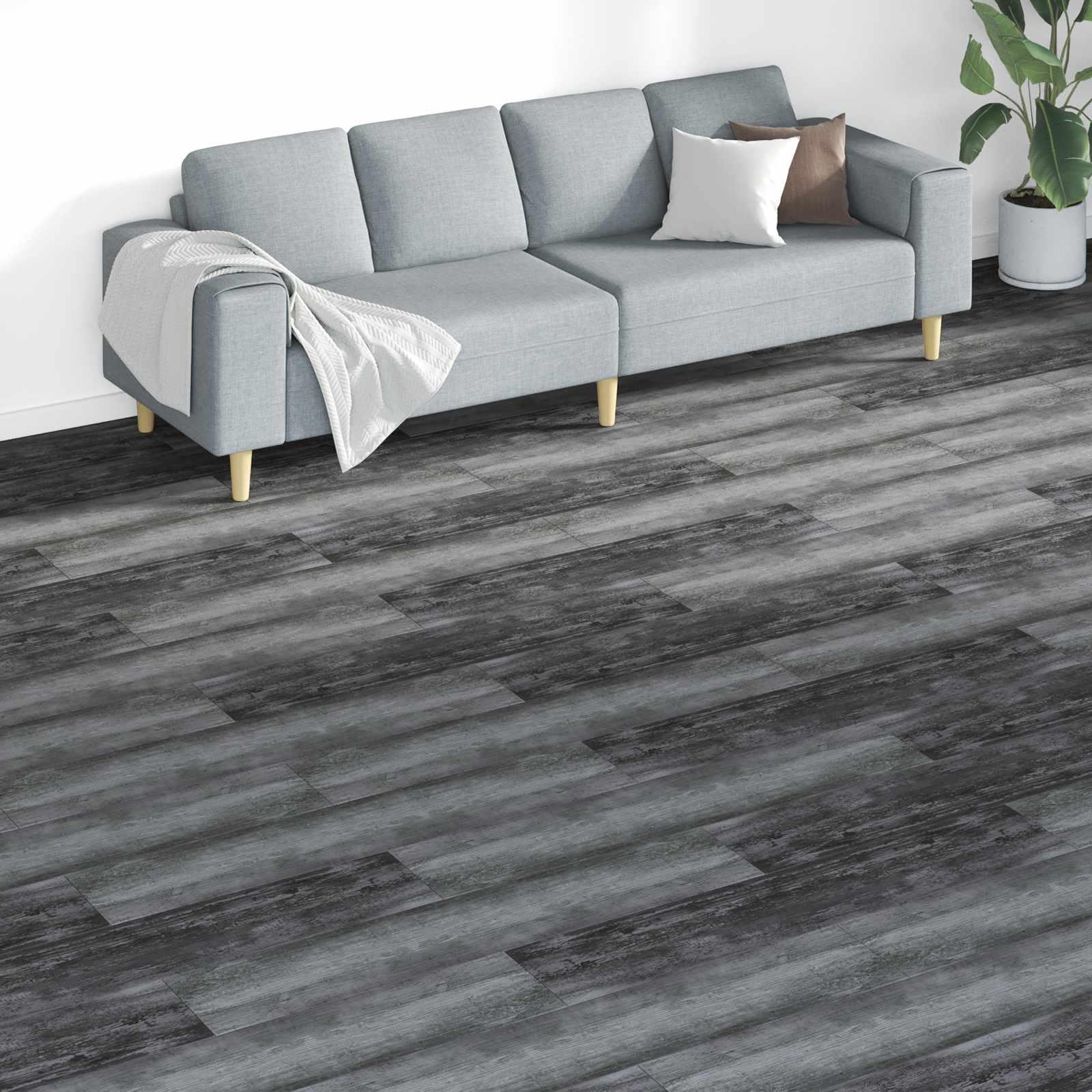 Gulvplanker 18 stk Grå 5,26 m² PVC