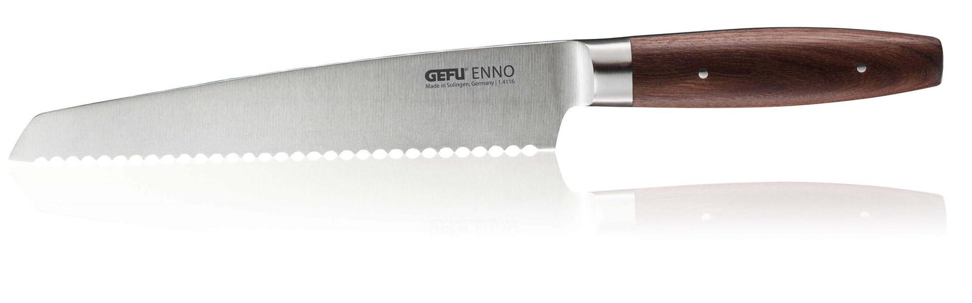 GEFU ENNO brødkniv 21 cm takket køkkenkniv